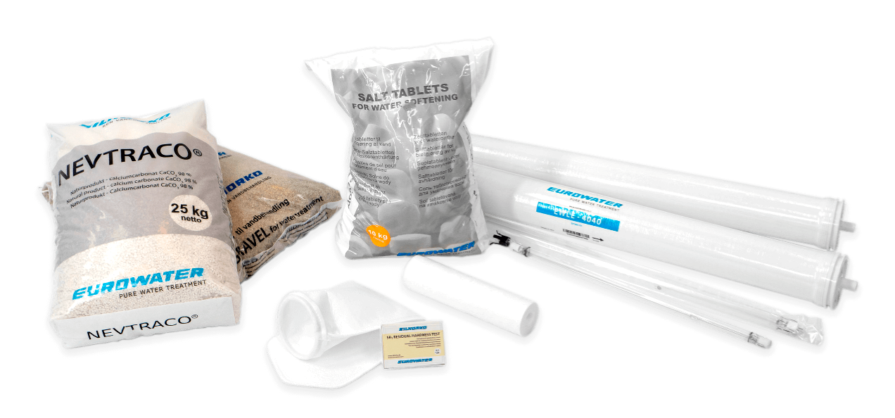 Consumables for water treatment plants