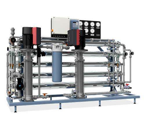 Reverse osmosis double pass unit