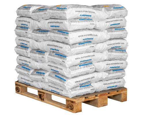 Pallet of salt tablets for water softening